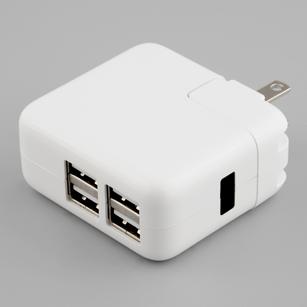 4 Ports USB AC Power Wall Charger Adapter Travel With US Plug for Apple