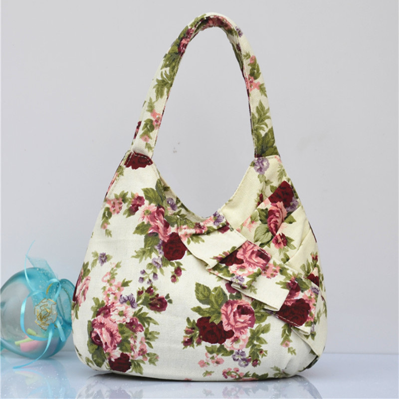 Women Canvas Hobo Tote Bag Purse Floral Flower Shoulder Casual Handbags | eBay
