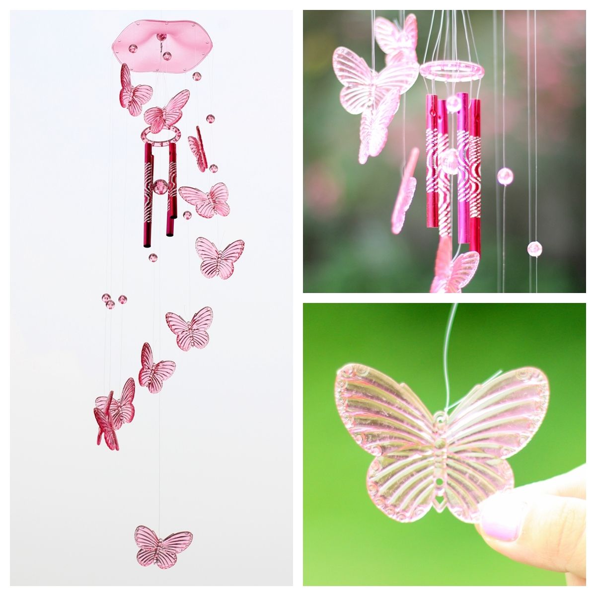Crystal Erfly Mobile Wind Chime Bell Ornament Lucky Gift Crystal Erfly Mobile Wind Chime Bell Ornament Lucky