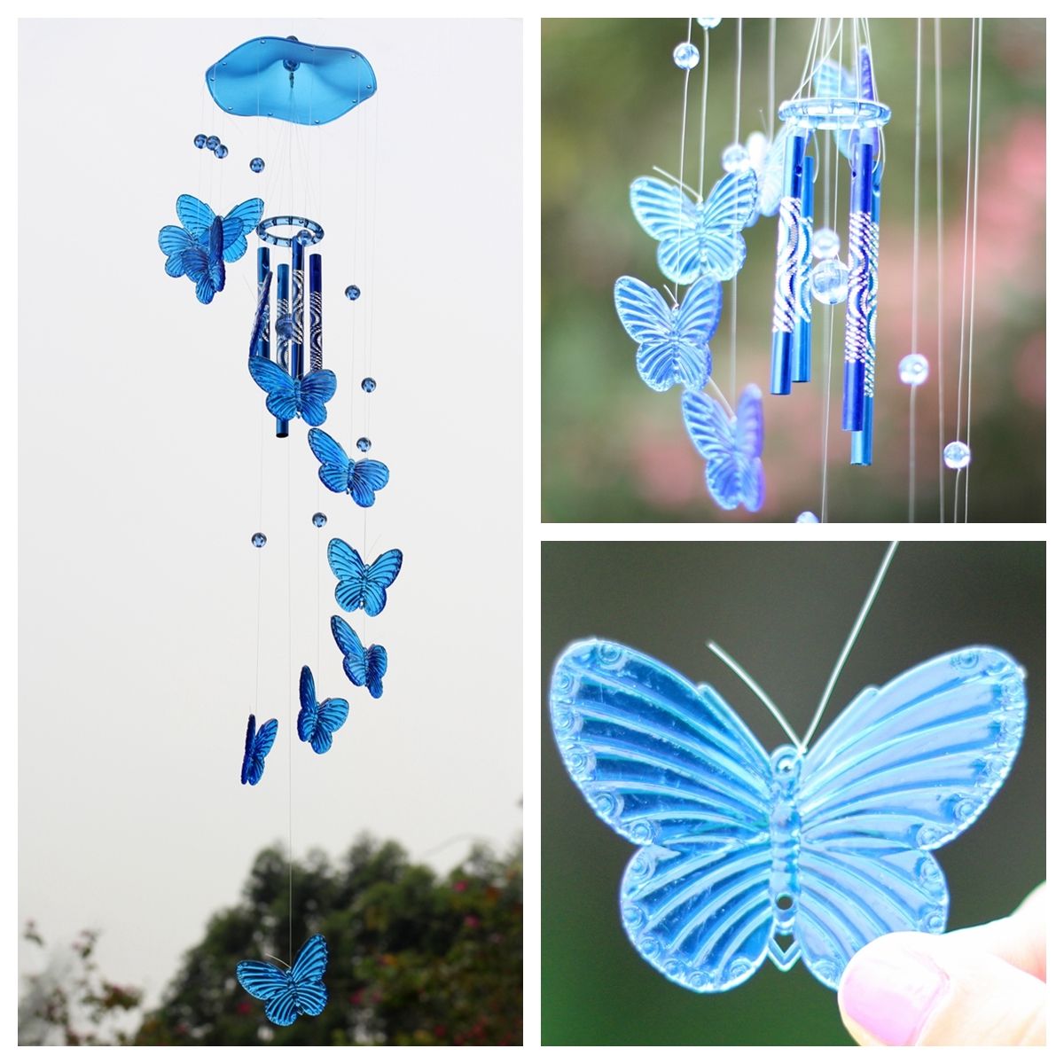Crystal Erfly Mobile Wind Chime Bell Ornament Lucky Gift Crystal Erfly Mobile Wind Chime Bell Ornament Lucky