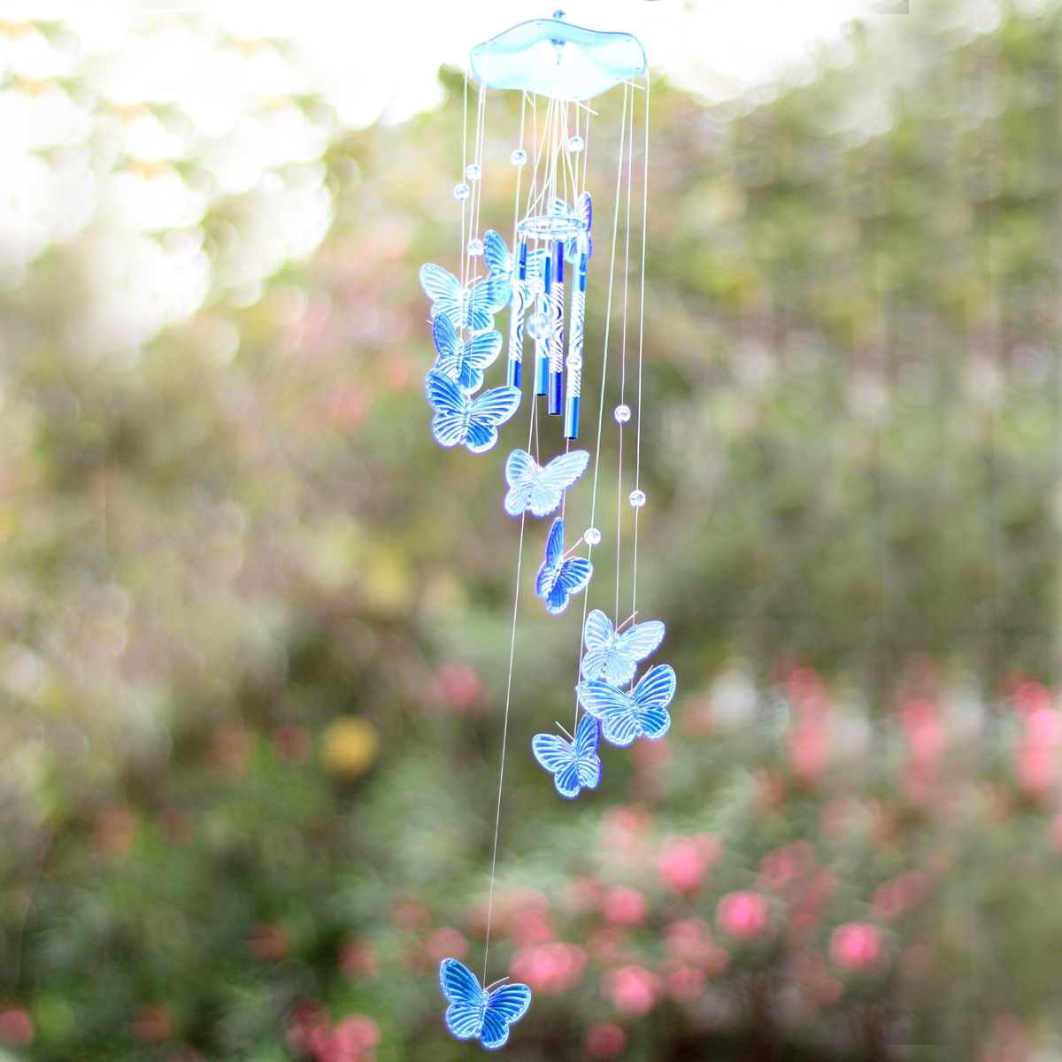 Crystal Erfly Wind Chime Bell Garden Ornament Lucky Gift Campanula Is A Mascot Symbol Of Good Luck Wind Chimes Ing Bringing Great Sound And Pleasing Self Cultivation Hanging Can Bless His