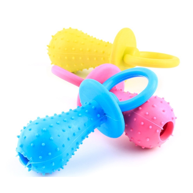 Big Durable Pet Dog Puppy Chew Teeth Toy Squeaky Soft Small Rubber