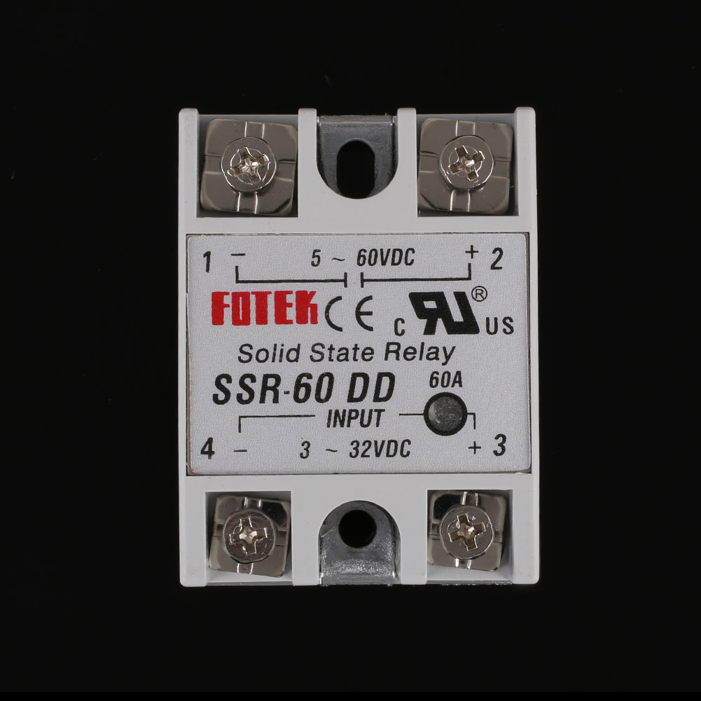 Produktbild von Heschen SSR-60DD Gleichstrom-Halbleiterrelais – 60A, 4-32V DC Eingang, 24-220V DC Ausgang, CE