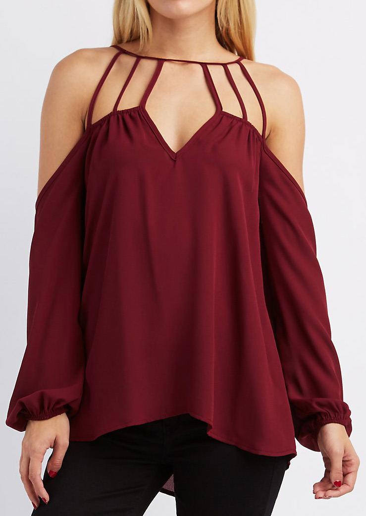 deep v neck halter top
