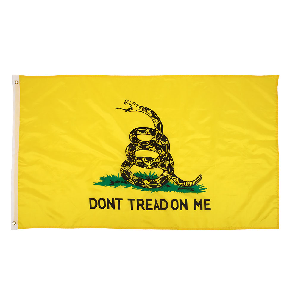 90x150CM 3x5FT Gadsden Rattlesnake DONT TREAD ON ME Letter Yellow Flag