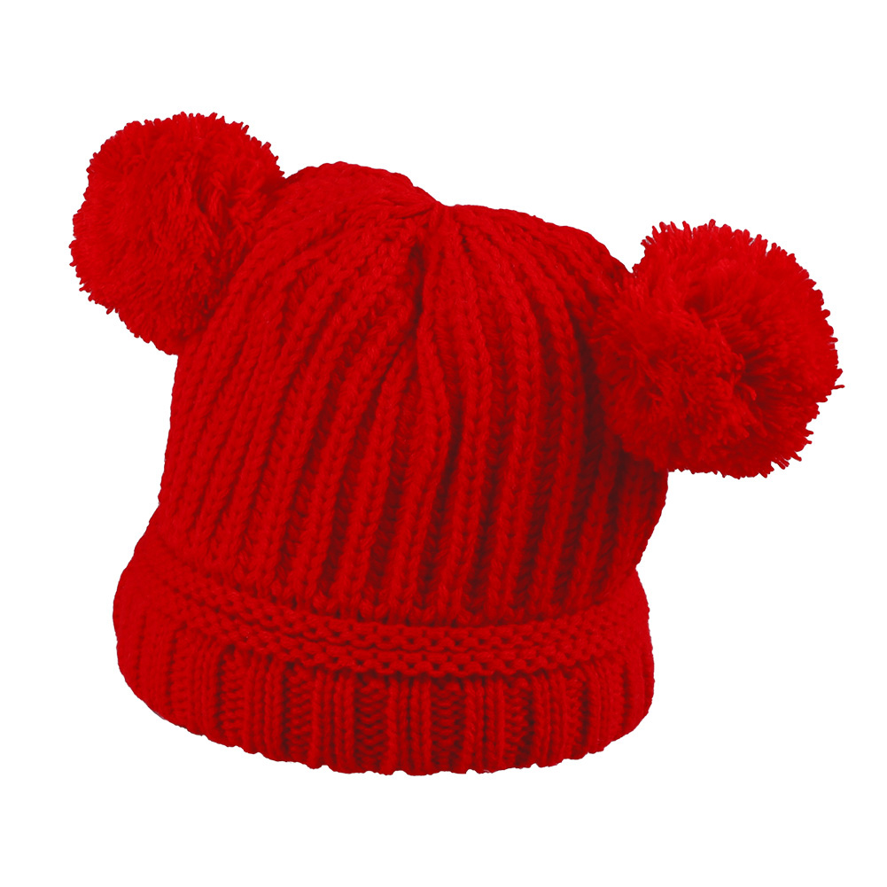 Lovely Baby Infant Kids Ball Knit Wool Sweater Cap Winter Warm Hat For