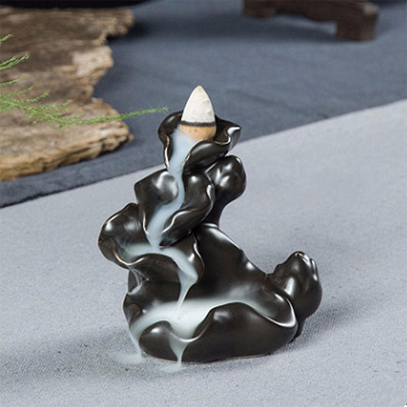 Ceramic Smoke Cone Backflow Designed Censer Incense Burners Tower Holder Ebay 2981