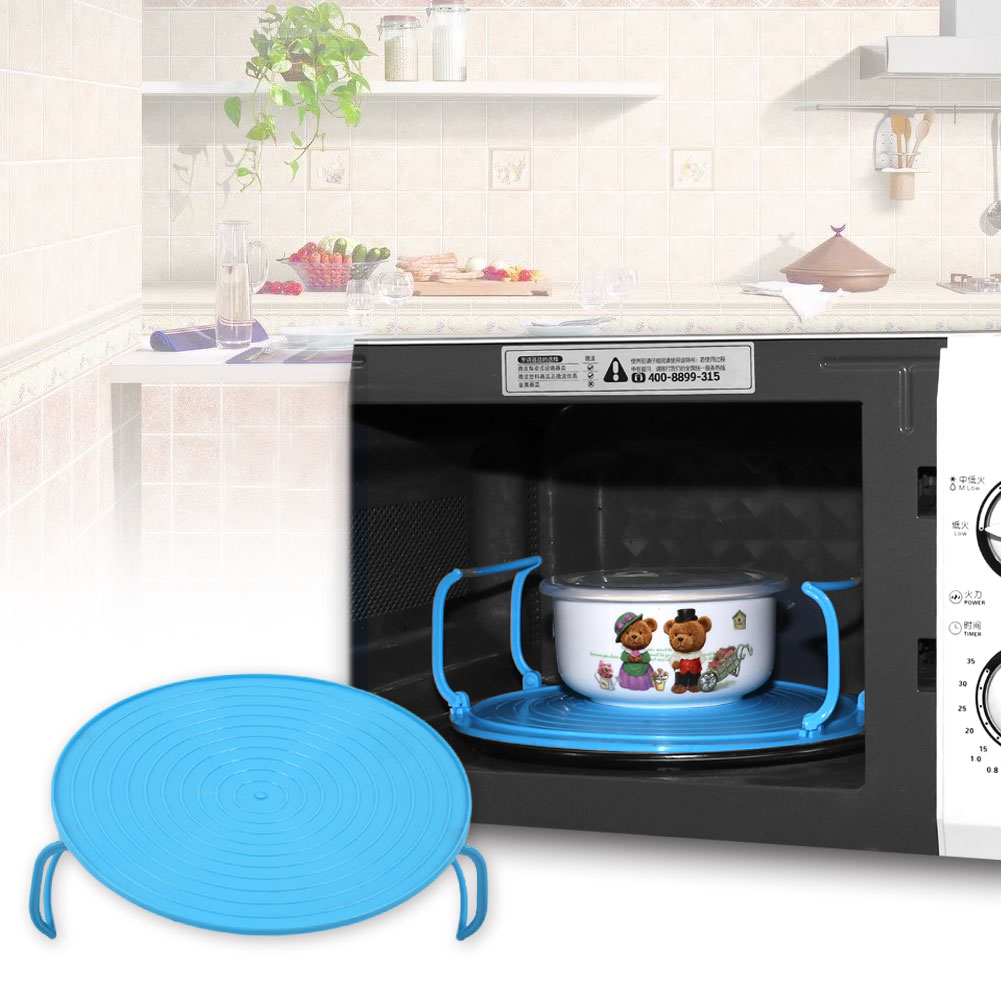 Folding Microwave Oven Cover Dish Plate Holder Insulated Heating Double