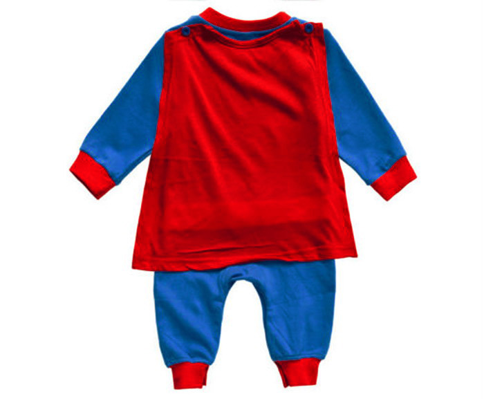 Superman Long Sleeve Baby Dress Infant Romper Boy New Jumpersuit Costume