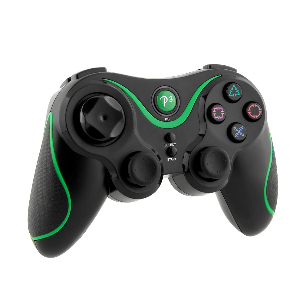 Bluetooth Remote Game LED Controller Black+Green For Sony PS3 Playstation 3 - Picture 4 of 4