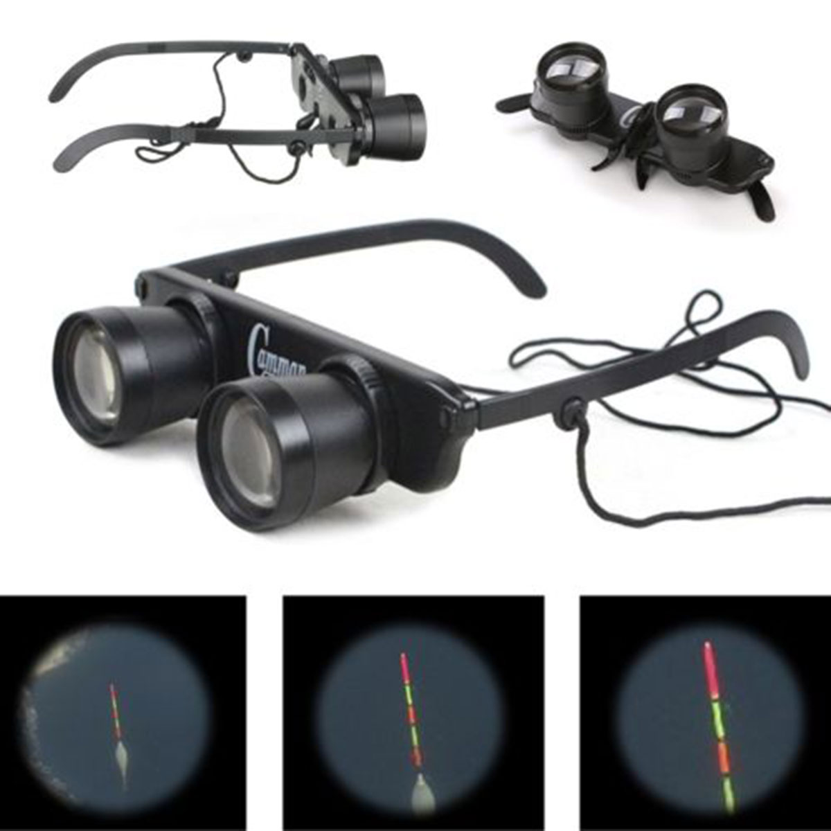 3x28 Glasses Style Telescope Magnifier Fishing Optics Binoculars Hiking A079